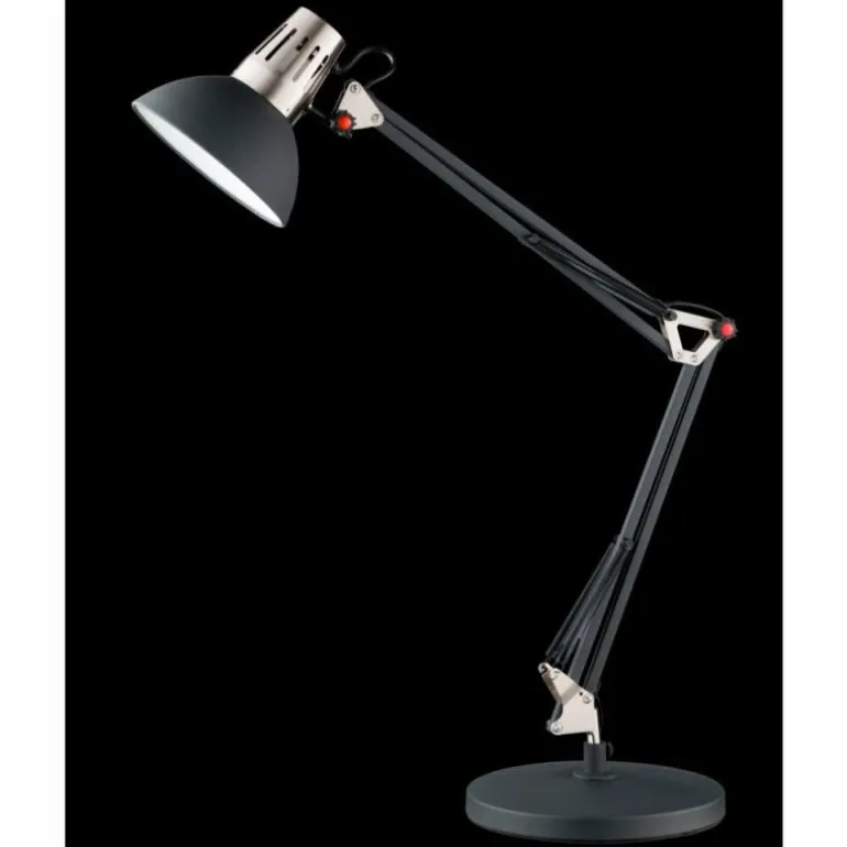 Lampe à poser Honsel Pit Nickel mat, Noir, 1 lumière