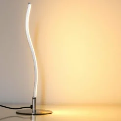 Lampe à poser Leuchten-Direkt Wave LED Acier inoxydable, 1 lumière