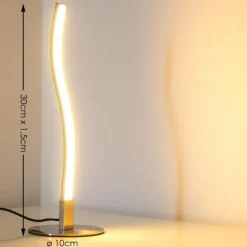 Lampe à poser Leuchten-Direkt Wave LED Acier inoxydable, 1 lumière