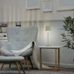 Lampe à poser Leuchten-Direkt EURIA LED Vert, 1 lumière