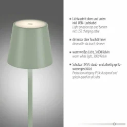 Lampe à poser Leuchten-Direkt EURIA LED Vert, 1 lumière
