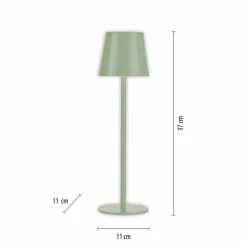Lampe à poser Leuchten-Direkt EURIA LED Vert, 1 lumière