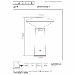 Lampe à poser Lucide JIVE LED Blanc, 1 lumière