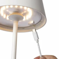 Lampe à poser Lucide JUSTIN LED Blanc, 1 lumière