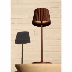 Lampe à poser Lucide JUSTINE LED Rouille, 1 lumière