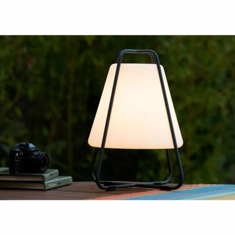 Lampe à poser Lucide PYRAMID LED Anthracite, 1 lumière