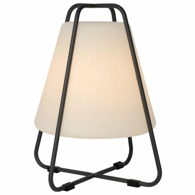 Lampe à poser Lucide PYRAMID LED Anthracite, 1 lumière