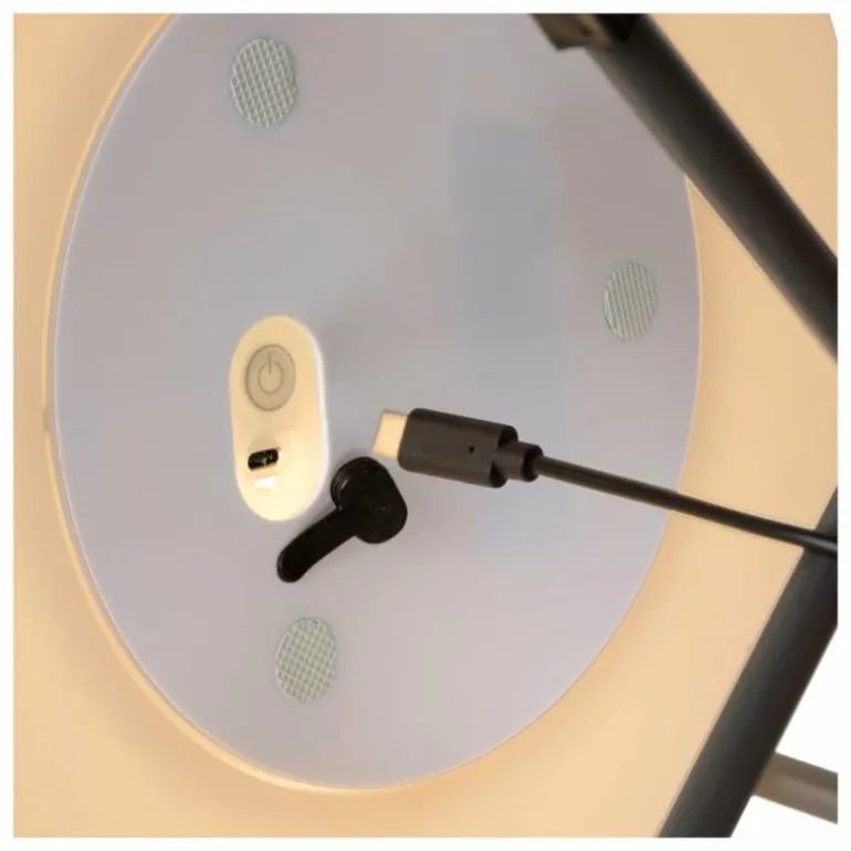 Lampe à poser Lucide PYRAMID LED Anthracite, 1 lumière