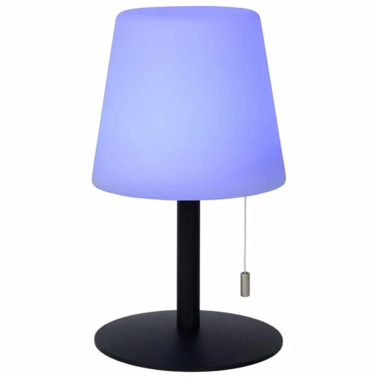 Lampe à poser Lucide RIO LED Noir, 1 lumière, Changeur de couleurs