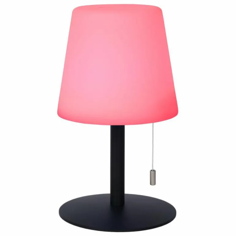 Lampe à poser Lucide RIO LED Noir, 1 lumière, Changeur de couleurs