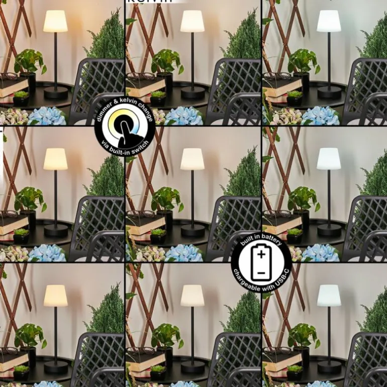 Lampe à poser Maza LED Noir, 1 lumière