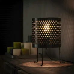 Lampe à poser Oostrum Noir, 1 lumière