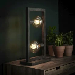 Lampe à poser ORANJEWOUD Argenté, 2 lumières