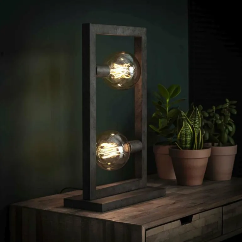 Lampe à poser ORANJEWOUD Argenté, 2 lumières