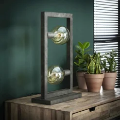 Lampe à poser ORANJEWOUD Argenté, 2 lumières