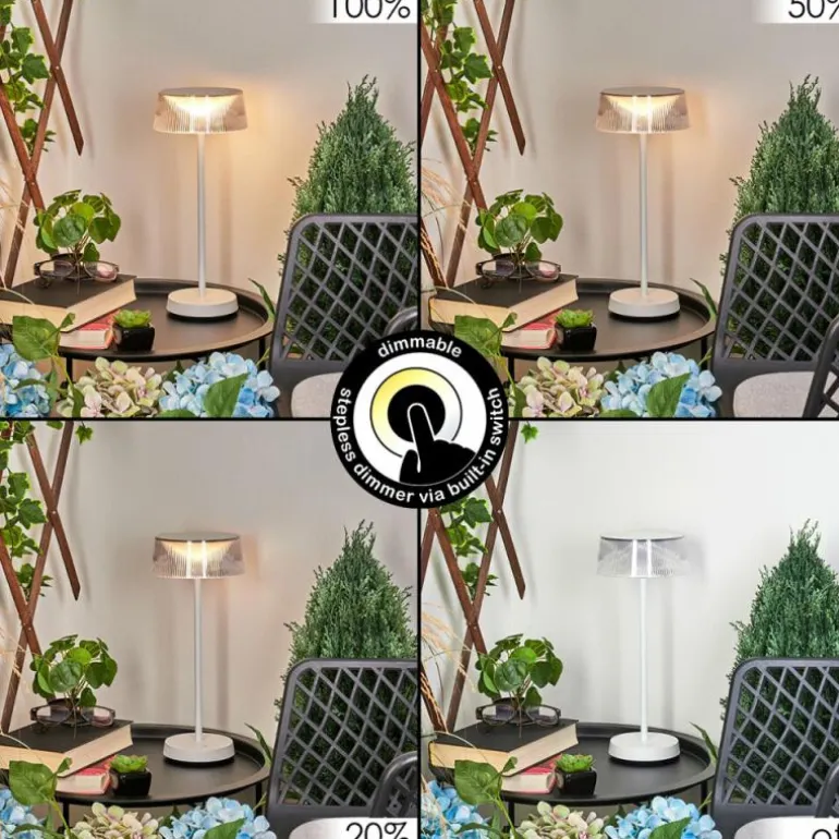 Lampe à poser Oundo LED Blanc, 1 lumière