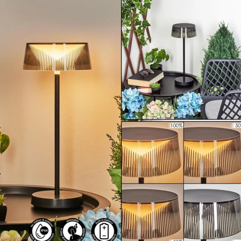 Lampe à poser Oundo LED Noir, 1 lumière