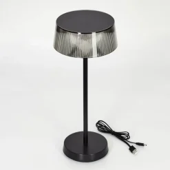 Lampe à poser Oundo LED Noir, 1 lumière