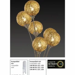 Lampe à poser Paul Neuhaus GRETA Rouille, 1 lumière