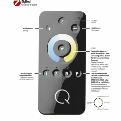 Lampe à poser Paul Neuhaus Q-MALINA LED Acier inoxydable, 2 lumières, Télécommandes