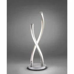 Lampe à poser Paul Neuhaus Q-MALINA LED Acier inoxydable, 2 lumières, Télécommandes