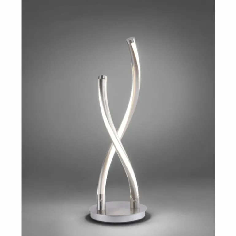 Lampe à poser Paul Neuhaus Q-MALINA LED Acier inoxydable, 2 lumières, Télécommandes