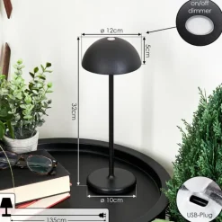 Lampe à poser Pelaro LED Noir, 1 lumière