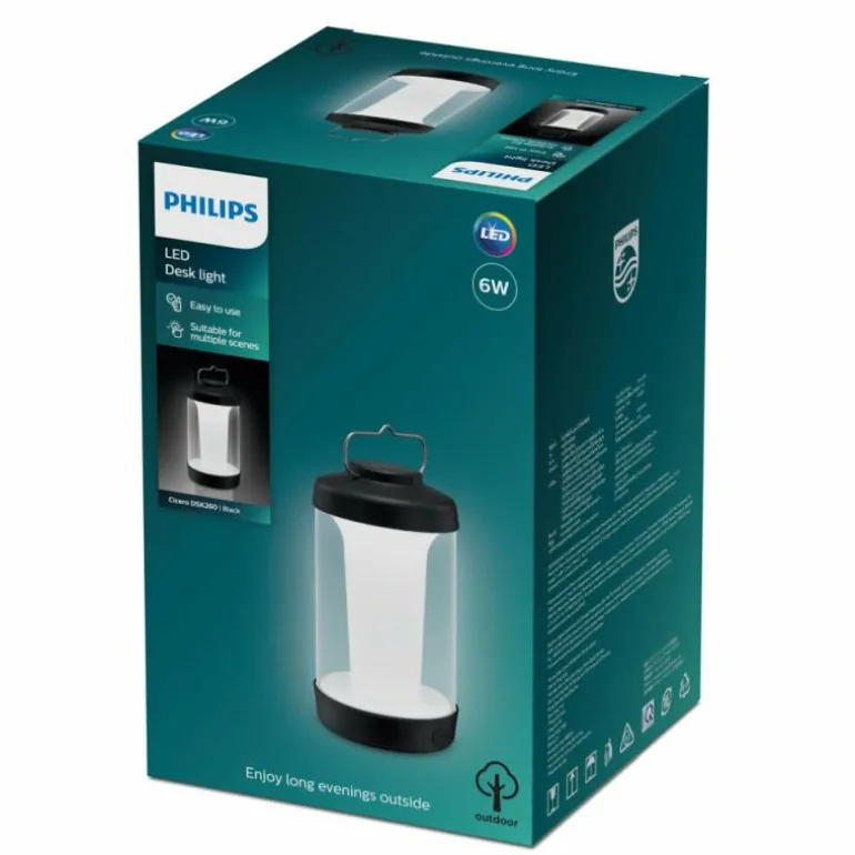 Lampe à poser Philips Cicero LED Noir, Blanc, 1 lumière