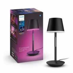 Lampe à poser Philips Hue Go LED Gris, Noir, 1 lumière, Changeur de couleurs