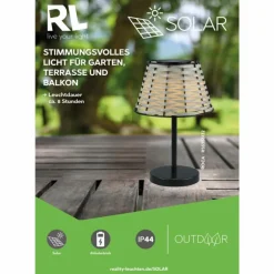 Lampe à poser Reality Roca LED Noir, 1 lumière