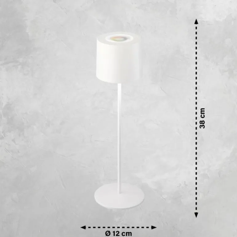 Lampe à poser SCHÖNER WOHNEN-Kollektion Sun LED Blanc, 1 lumière, Changeur de couleurs