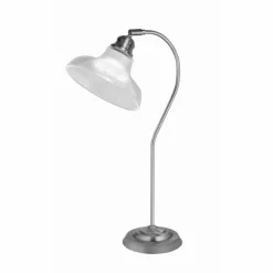 Lampe à poser Searchlight BISTRO Argenté, Transparent, 1 lumière