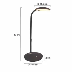 Lampe à poser Steinhauer Zenith LED Noir, 1 lumière