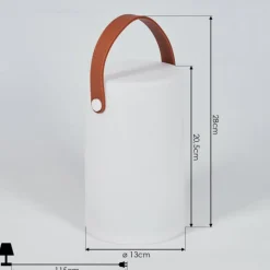 Lampe à poser Tacuala LED Brun, Blanc, 1 lumière, Changeur de couleurs