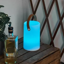 Lampe à poser Tacuala LED Brun, Blanc, 1 lumière, Changeur de couleurs