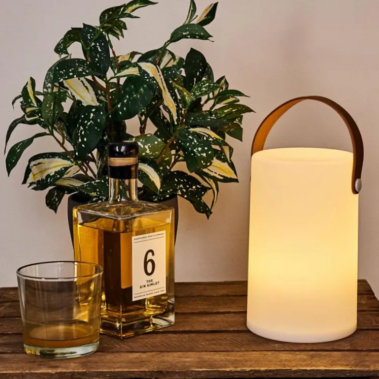 Lampe à poser Tacuala LED Brun, Blanc, 1 lumière, Changeur de couleurs