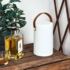 Lampe à poser Tacuala LED Brun, Blanc, 1 lumière, Changeur de couleurs