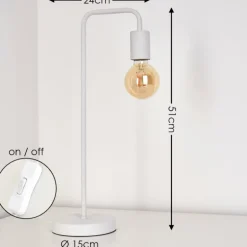 Lampe à poser Valcolla Blanc, 1 lumière