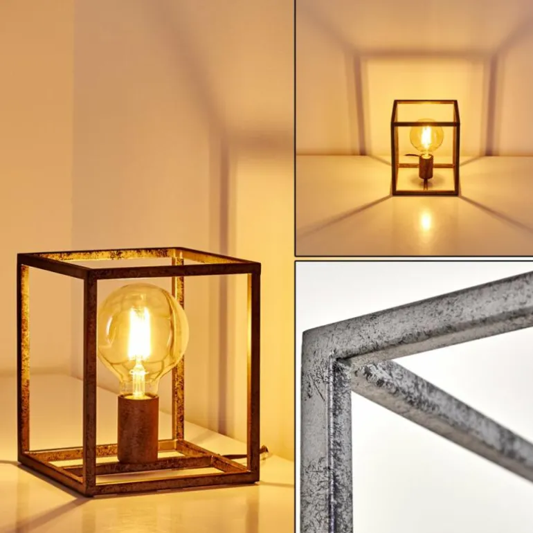 Lampe à poser Voordorp Gris, Argenté, 1 lumière