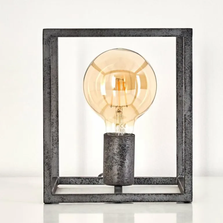 Lampe à poser Voordorp Gris, Argenté, 1 lumière