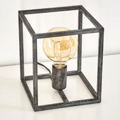 Lampe à poser Voordorp Gris, Argenté, 1 lumière