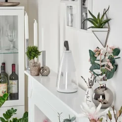 Lampe à poser Yari LED Gris, Transparent, Blanc, 1 lumière, Télécommandes, Changeur de couleurs