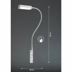 Lampe de chevet Honsel Raik LED Nickel mat, 1 lumière