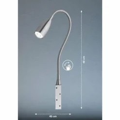 Lampe de chevet Honsel Sten LED Nickel mat, 1 lumière