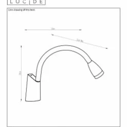 Lampe de chevet Lucide GALEN-LED Blanc, 1 lumière