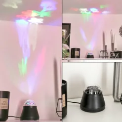 Lampe de table Atabueira LED Noir, 1 lumière, Changeur de couleurs