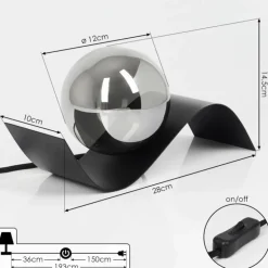 Lampe de table Cajoncito Noir, 1 lumière