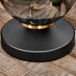 Lampe de table Chehalis Laiton, Noir, 1 lumière