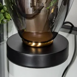 Lampe de table Lincura Laiton, Noir, 1 lumière