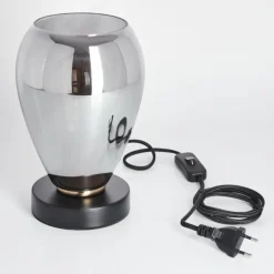 Lampe de table Lincura Laiton, Noir, 1 lumière